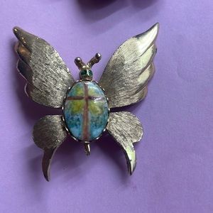 vintage butterfly brooch